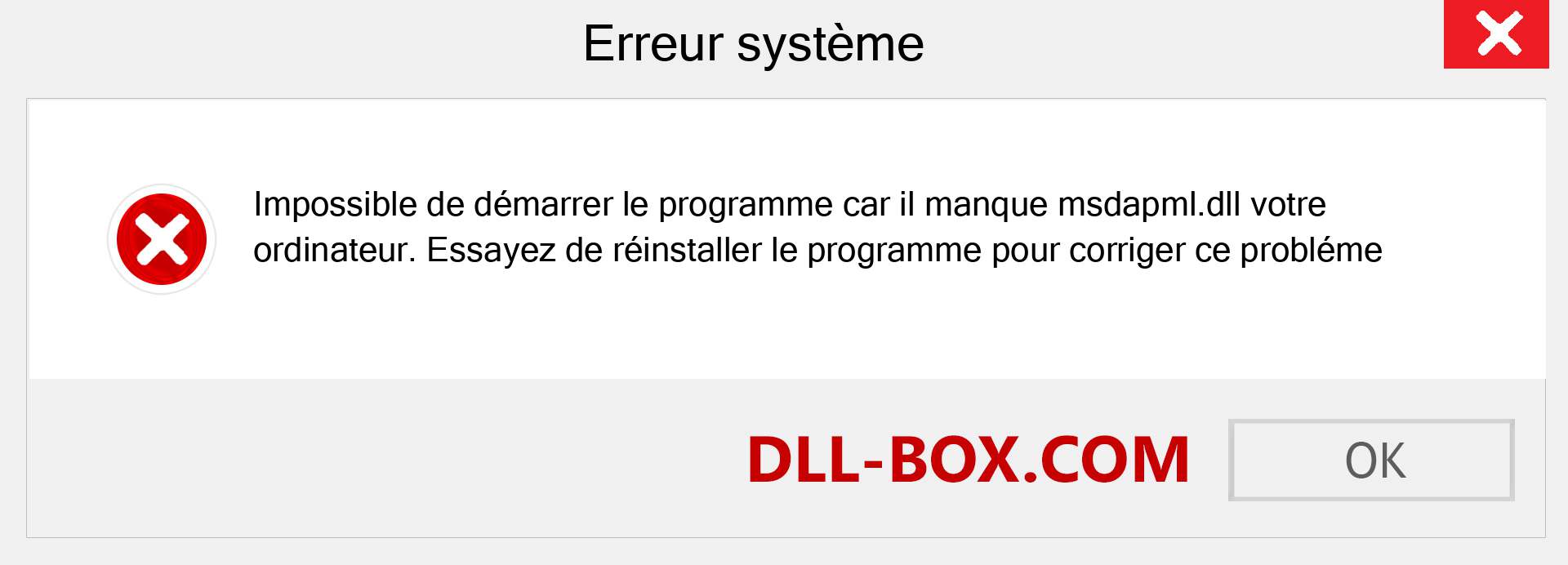 Le fichier msdapml.dll est manquant ?. Télécharger pour Windows 7, 8, 10 - Correction de l'erreur manquante msdapml dll sur Windows, photos, images